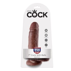 KING COCK - 7 DILDO MARRONE...
