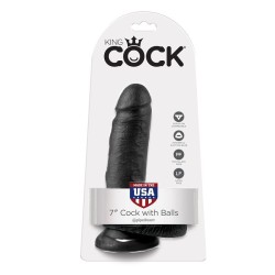 KING COCK - 7 DILDO NERO...